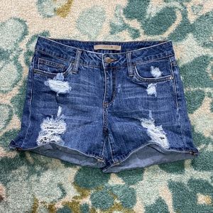 Women’s Joe’s Denim Jean Shorts Distressed Medium Wash Size 25W